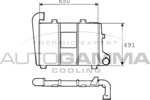 Autogamma 402044 - Intercooler, şarj cihazı furqanavto.az