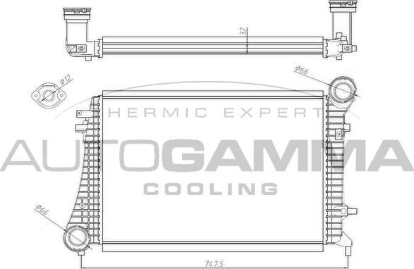 Autogamma 104985 - Intercooler, şarj cihazı furqanavto.az