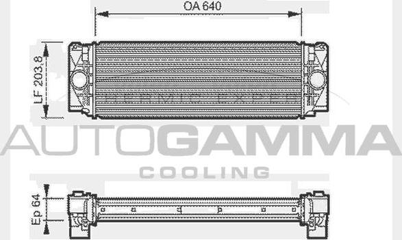 Autogamma 104446 - Intercooler, şarj cihazı furqanavto.az