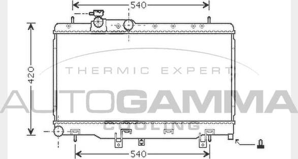 Autogamma 104475 - Radiator, mühərrikin soyudulması furqanavto.az