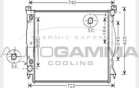 Autogamma 104590 - Radiator, mühərrikin soyudulması furqanavto.az