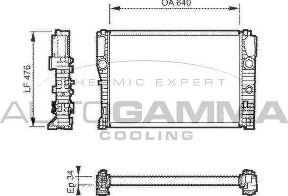 Autogamma 104541 - Radiator, mühərrikin soyudulması furqanavto.az