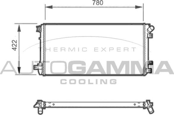 Autogamma 104559 - Radiator, mühərrikin soyudulması furqanavto.az