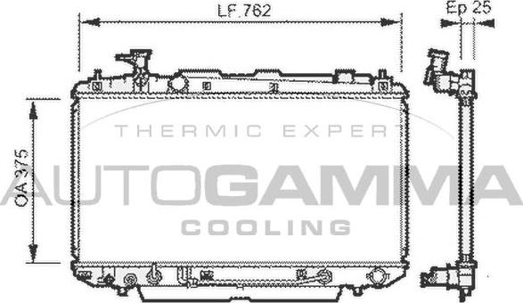 Autogamma 104567 - Radiator, mühərrikin soyudulması furqanavto.az