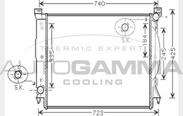 Autogamma 104589 - Radiator, mühərrikin soyudulması furqanavto.az