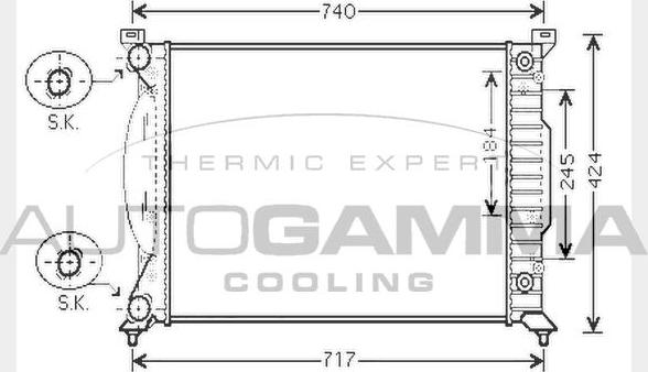 Autogamma 104601 - Radiator, mühərrikin soyudulması furqanavto.az