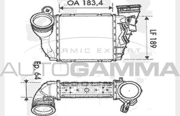 Autogamma 104614 - Intercooler, şarj cihazı furqanavto.az