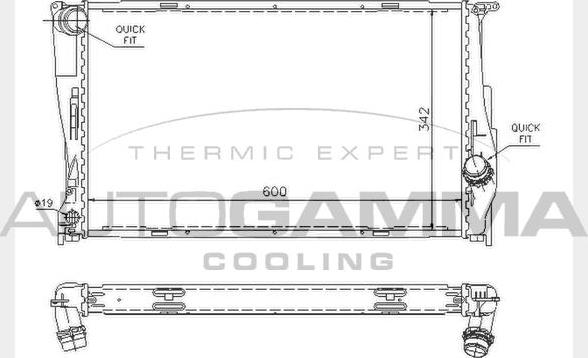 Autogamma 104626 - Radiator, mühərrikin soyudulması furqanavto.az