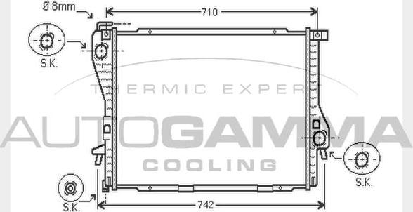 Autogamma 104628 - Radiator, mühərrikin soyudulması furqanavto.az