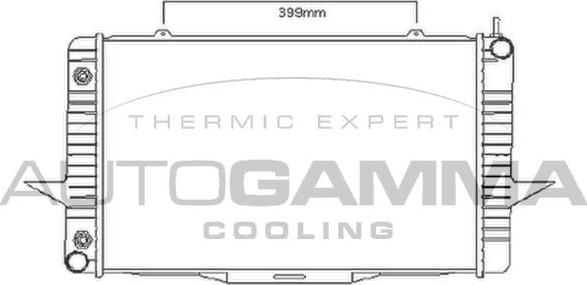 Autogamma 104165 - Radiator, mühərrikin soyudulması furqanavto.az