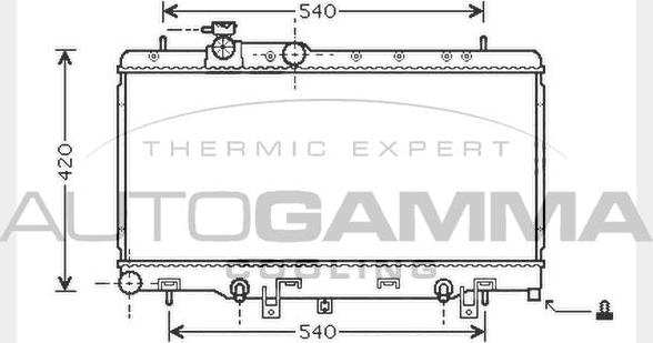 Autogamma 104314 - Radiator, mühərrikin soyudulması furqanavto.az