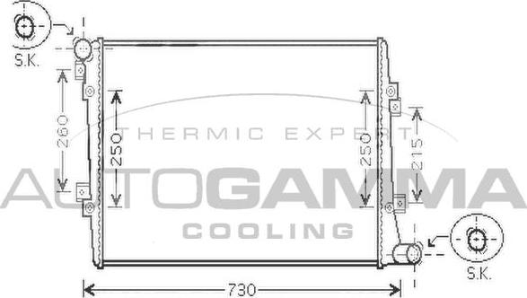 Autogamma 104245 - Radiator, mühərrikin soyudulması furqanavto.az