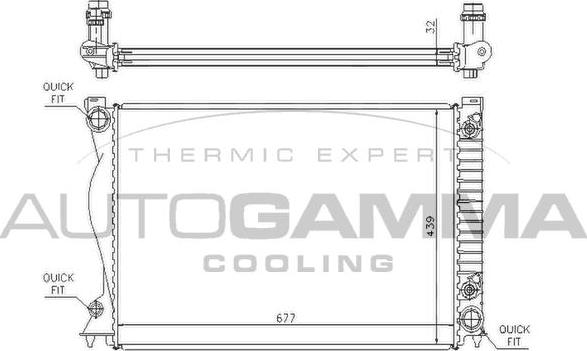 Autogamma 104248 - Radiator, mühərrikin soyudulması furqanavto.az