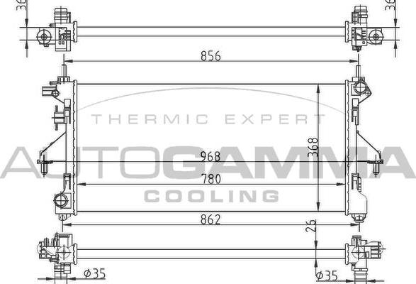 Autogamma 104255 - Radiator, mühərrikin soyudulması furqanavto.az