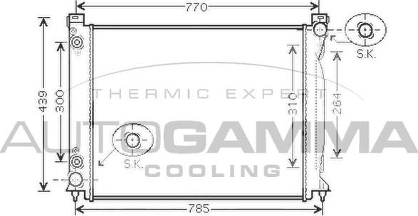 Autogamma 104250 - Radiator, mühərrikin soyudulması furqanavto.az