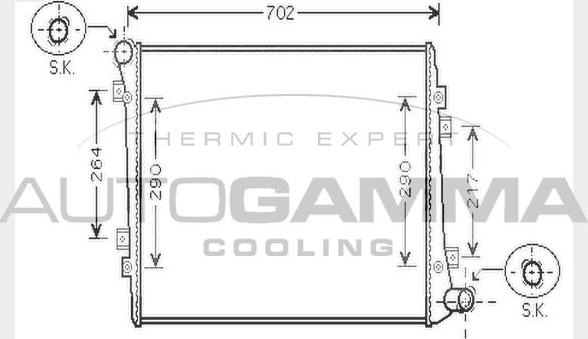 Autogamma 104748 - Radiator, mühərrikin soyudulması furqanavto.az