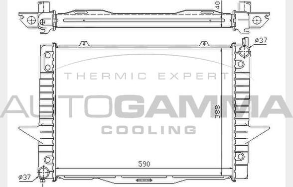 Autogamma 104753 - Radiator, mühərrikin soyudulması furqanavto.az