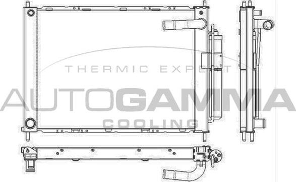 Autogamma 105901 - Radiator, mühərrikin soyudulması furqanavto.az