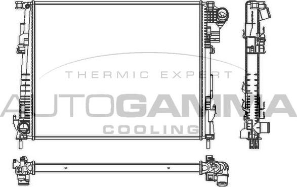 Autogamma 105143 - Radiator, mühərrikin soyudulması furqanavto.az