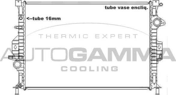 Autogamma 105161 - Radiator, mühərrikin soyudulması furqanavto.az