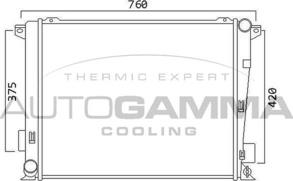 Autogamma 105799 - Radiator, mühərrikin soyudulması furqanavto.az