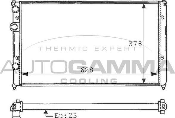 Autogamma 100948 - Radiator, mühərrikin soyudulması furqanavto.az