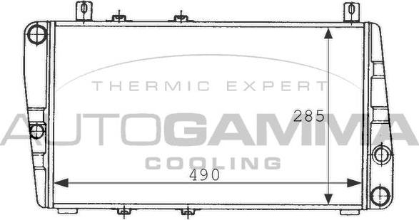 Autogamma 100967 - Radiator, mühərrikin soyudulması furqanavto.az