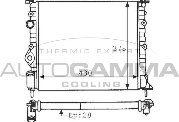 Autogamma 100902 - Radiator, mühərrikin soyudulması furqanavto.az