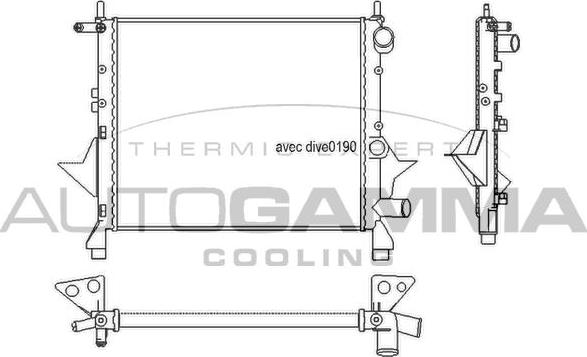 Autogamma 100916 - Radiator, mühərrikin soyudulması furqanavto.az