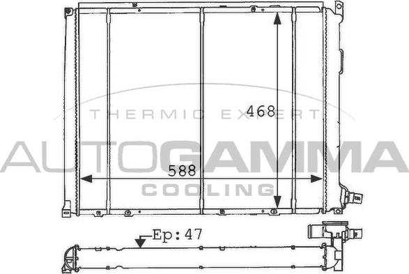 Autogamma 100912 - Radiator, mühərrikin soyudulması furqanavto.az