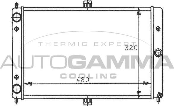 Autogamma 100444 - Radiator, mühərrikin soyudulması furqanavto.az