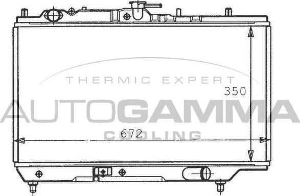 Autogamma 100488 - Radiator, mühərrikin soyudulması furqanavto.az