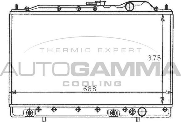 Autogamma 100586 - Radiator, mühərrikin soyudulması furqanavto.az