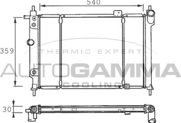 Autogamma 100667 - Radiator, mühərrikin soyudulması furqanavto.az