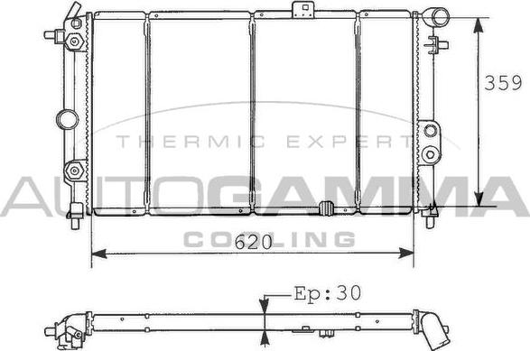 Autogamma 100671 - Radiator, mühərrikin soyudulması furqanavto.az