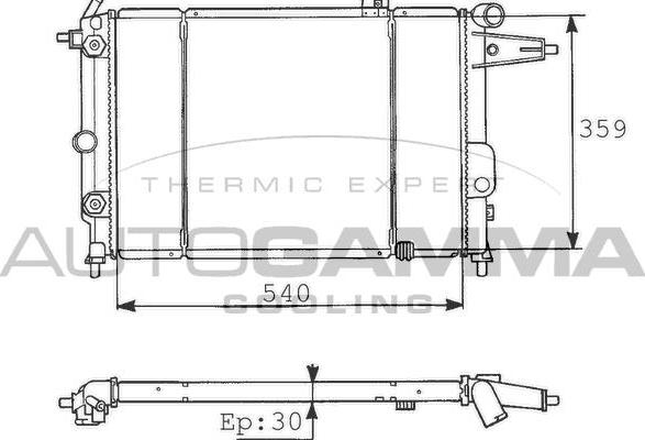 Autogamma 100672 - Radiator, mühərrikin soyudulması furqanavto.az