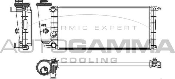 Autogamma 100077 - Radiator, mühərrikin soyudulması furqanavto.az