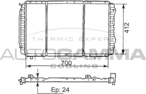 Autogamma 100190 - Radiator, mühərrikin soyudulması furqanavto.az