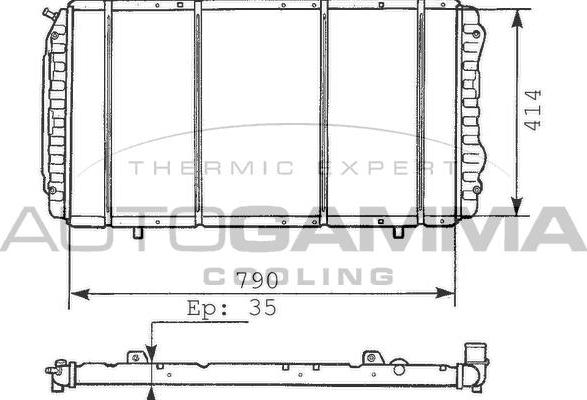 Autogamma 100191 - Radiator, mühərrikin soyudulması furqanavto.az