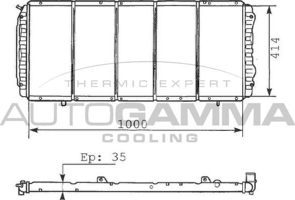 Autogamma 100192 - Radiator, mühərrikin soyudulması furqanavto.az