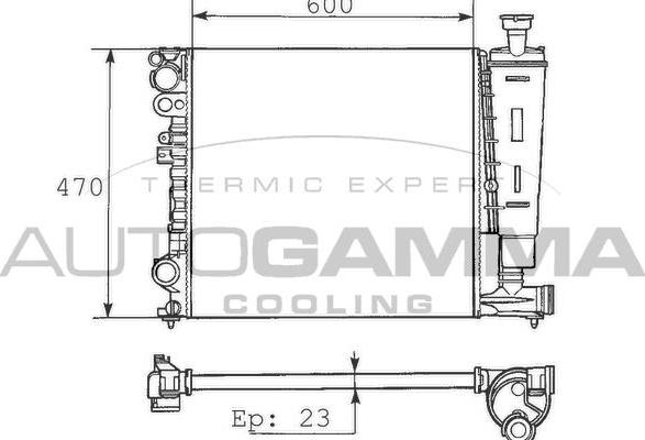 Autogamma 100184 - Radiator, mühərrikin soyudulması furqanavto.az