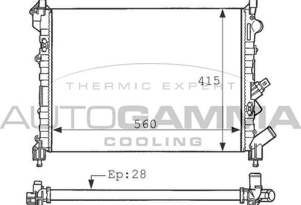 Autogamma 100890 - Radiator, mühərrikin soyudulması furqanavto.az