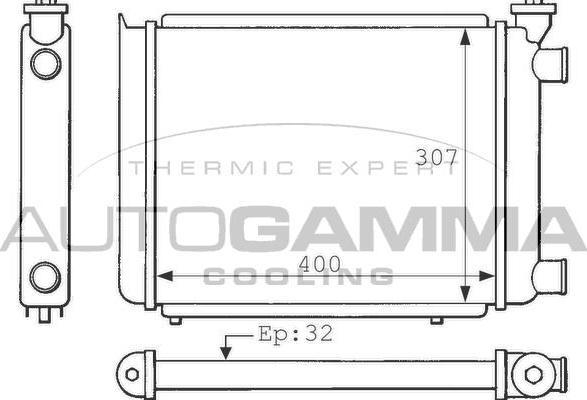 Autogamma 100840 - Radiator, mühərrikin soyudulması furqanavto.az