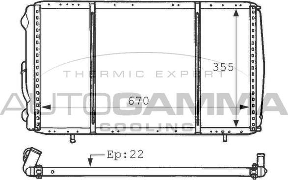 Autogamma 100871 - Radiator, mühərrikin soyudulması furqanavto.az