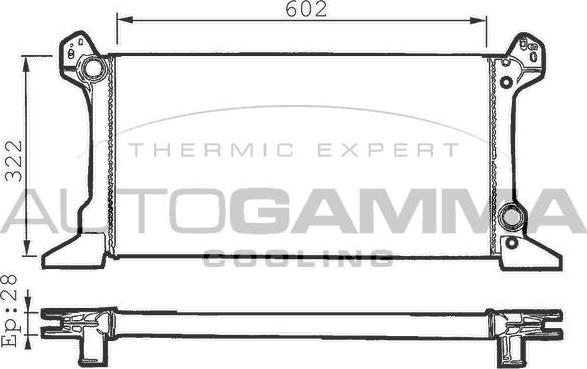 Autogamma 100392 - Radiator, mühərrikin soyudulması furqanavto.az