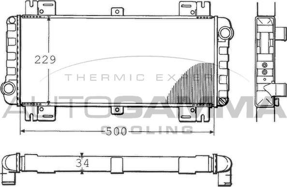 Autogamma 100351 - Radiator, mühərrikin soyudulması furqanavto.az