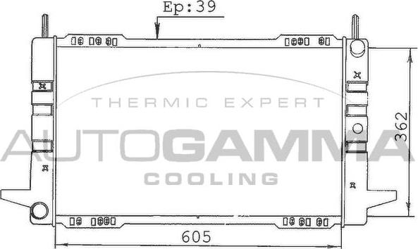 Autogamma 100365 - Radiator, mühərrikin soyudulması furqanavto.az