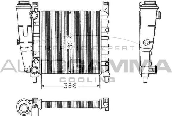 Autogamma 100315 - Radiator, mühərrikin soyudulması furqanavto.az