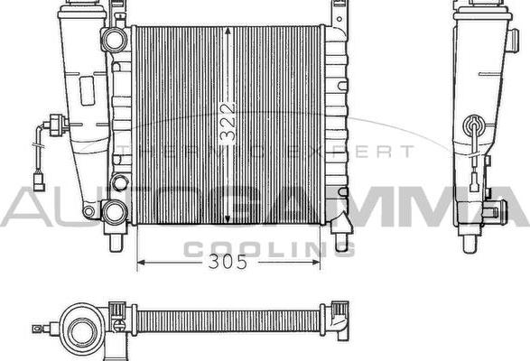 Autogamma 100311 - Radiator, mühərrikin soyudulması furqanavto.az