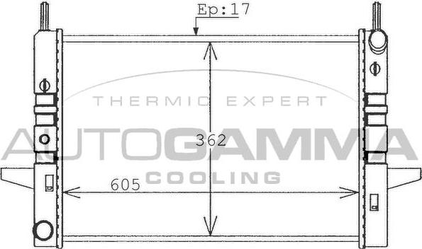 Autogamma 100386 - Radiator, mühərrikin soyudulması furqanavto.az